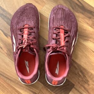 Altra Red Athletic Running Shoes Breathable Knit